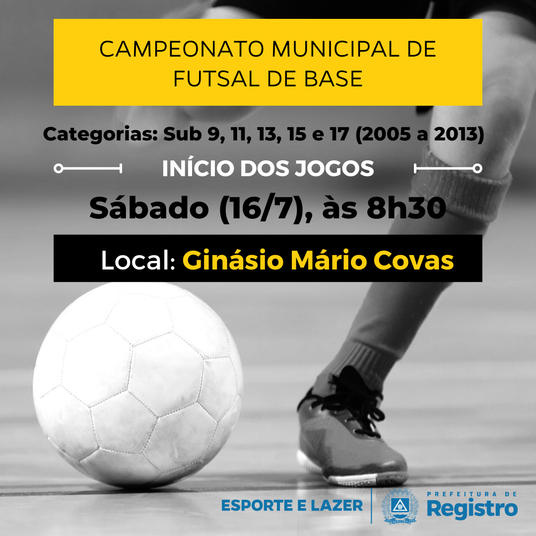 Reportagem no futsal Sub-13, no dia 12 de maio. 